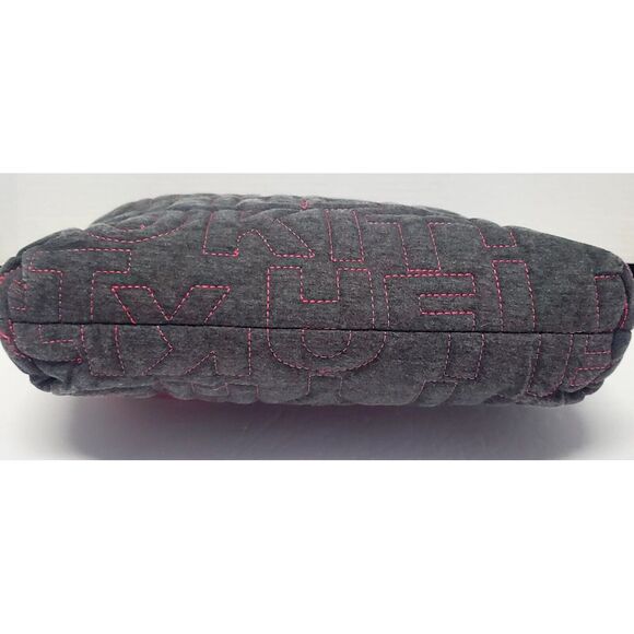 VTG Y2K Hello Kitty Shoulder Bag Grey/ Pink Quilted Raised Embroidery Tote Bag - Picture 6 of 12